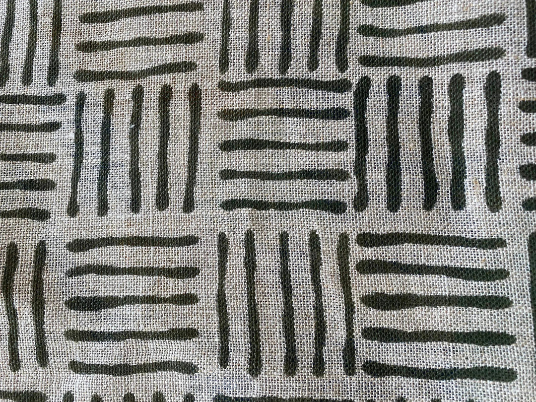 Eva Hand Block Print Linen Fabric