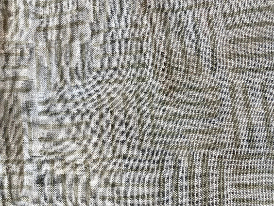 Eva Hand Block Print Linen Fabric