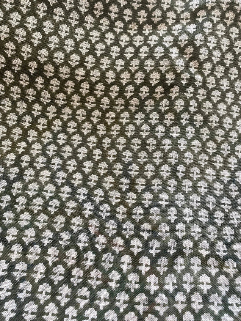 Gravina Block Print Handloom Linen Fabric