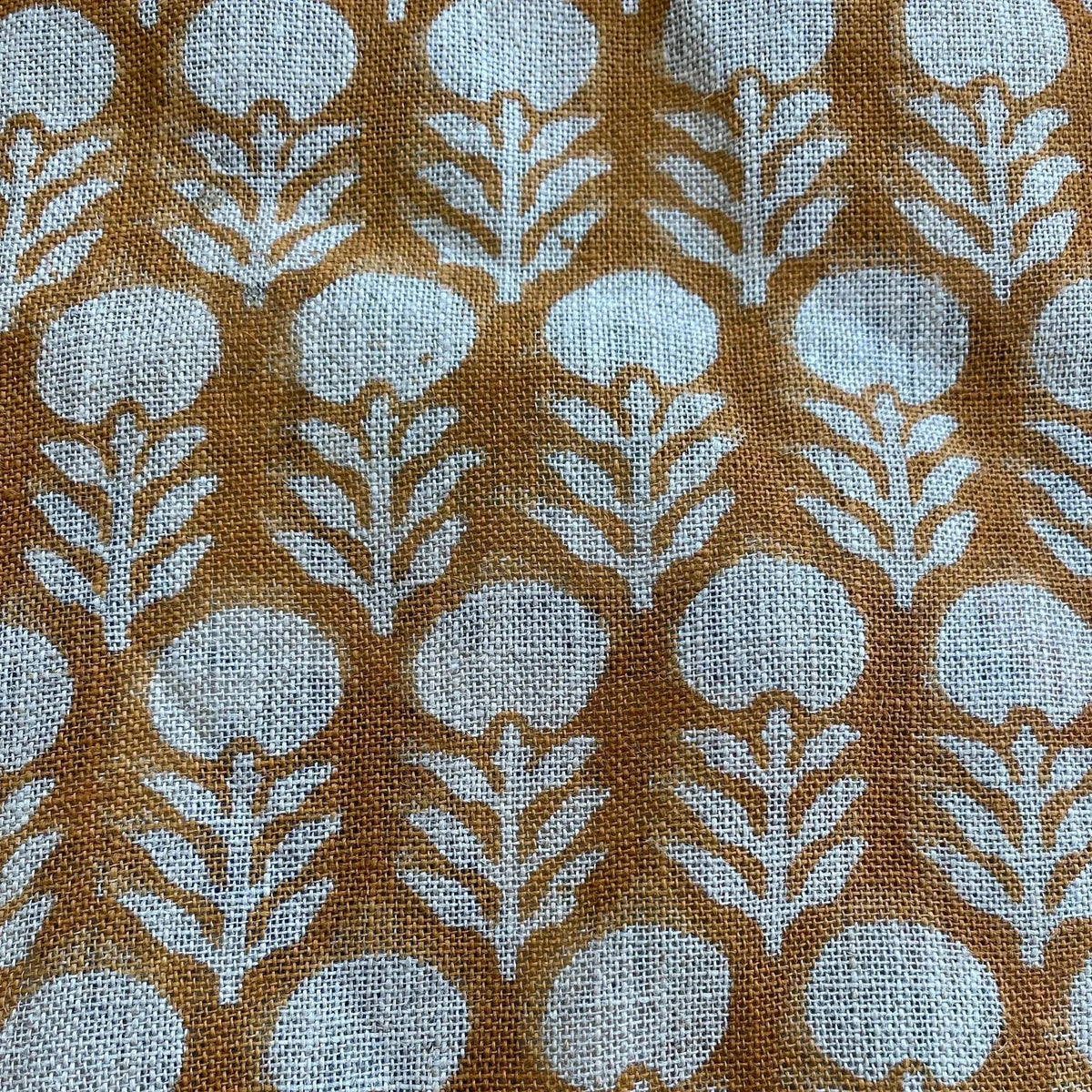 Thalor Block Print Handmade Linen Fabric