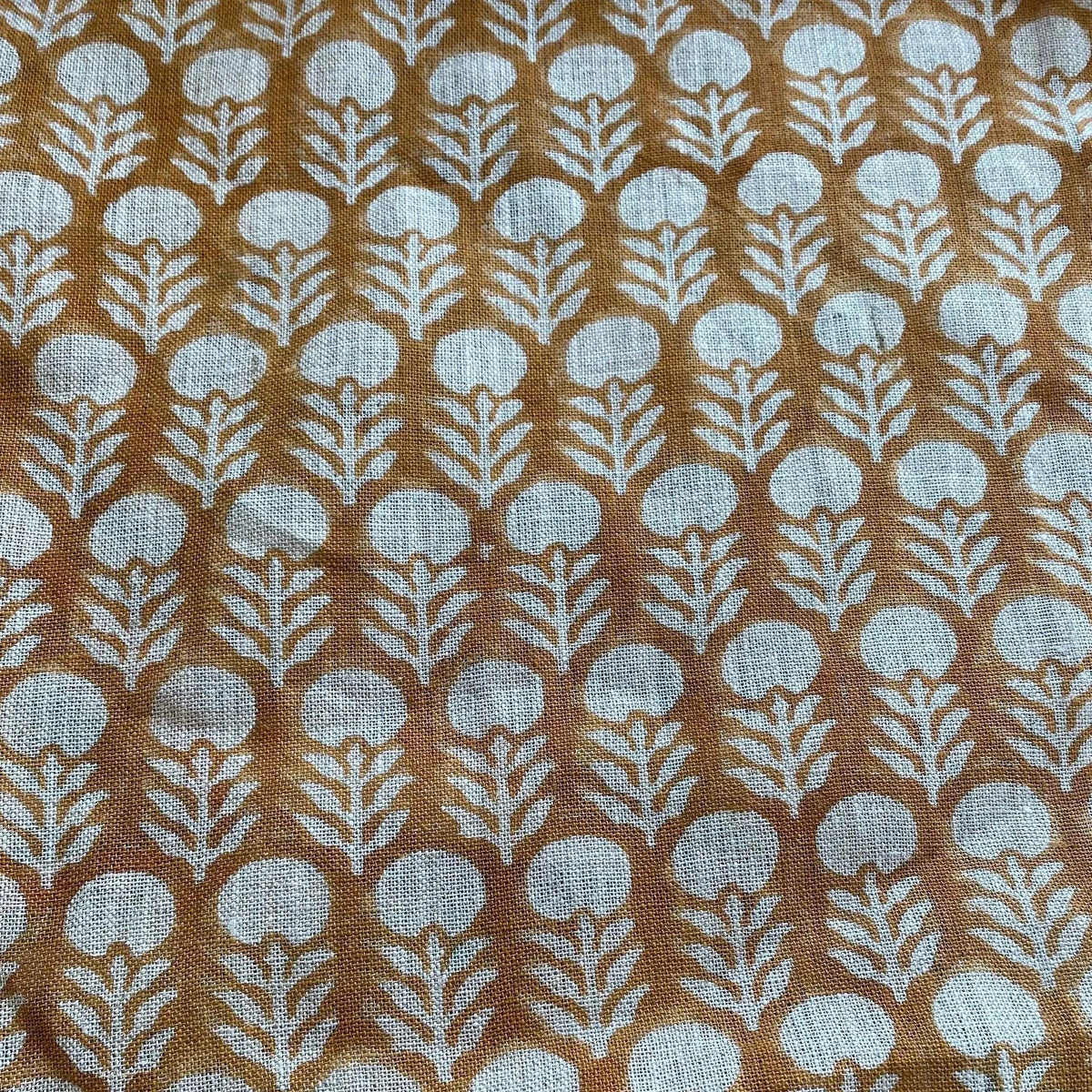 Thalor Block Print Handmade Linen Fabric