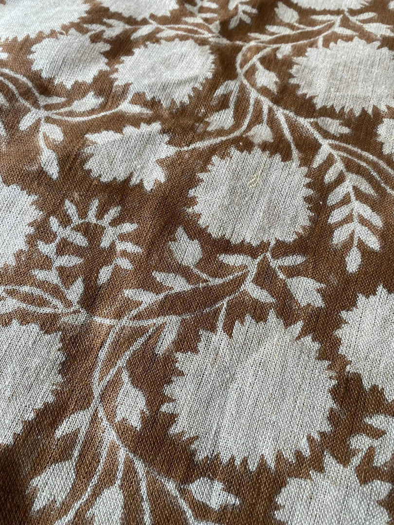 Zaples Hand Block Print Linen Fabric