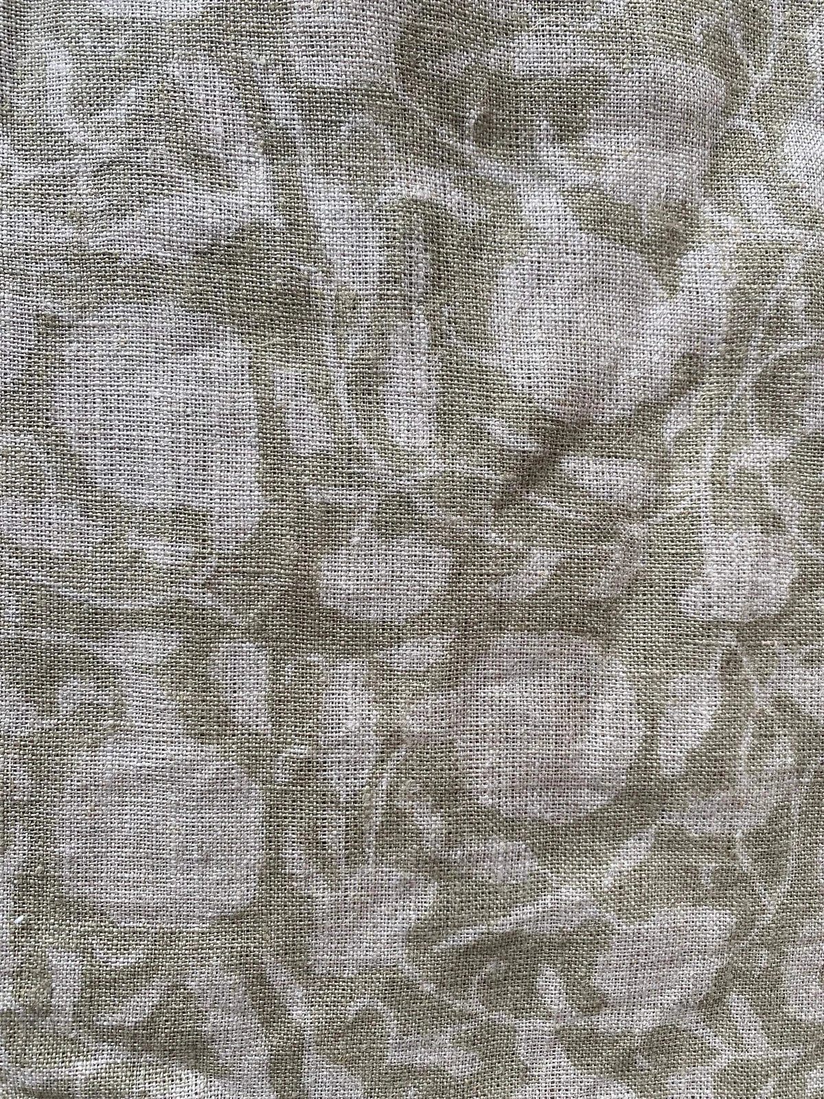 Botanix Block Print Handloom Linen Fabric