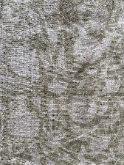 Botanix Block Print Handloom Linen Fabric