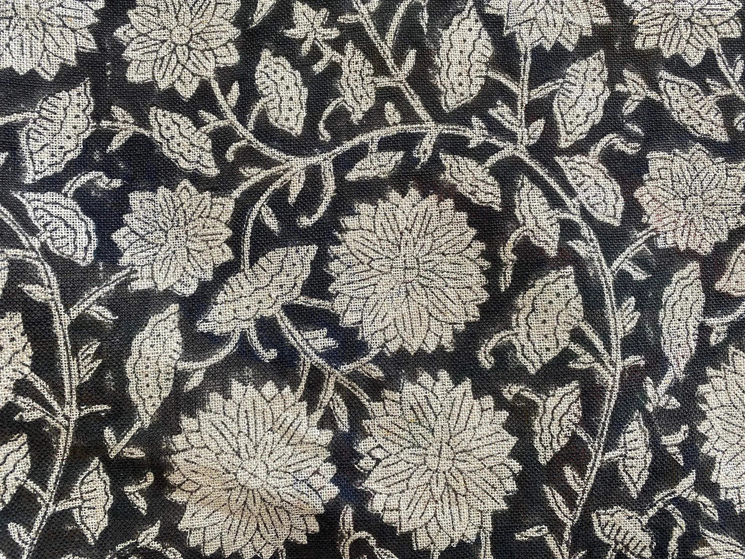 Jovelle Block Print Handloom Linen Fabric