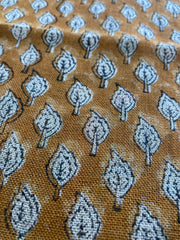 Blythea Block Print Handloom Linen Fabric