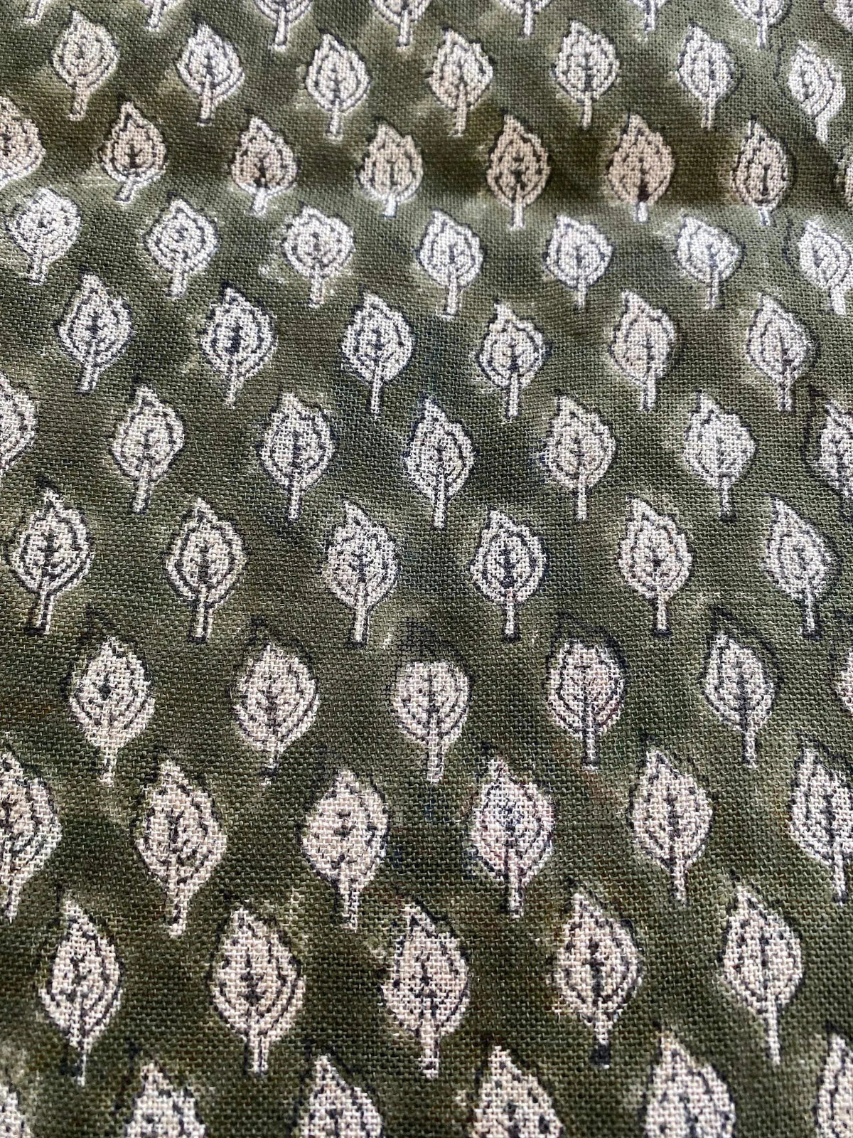 Rolly Block Printed Linen Fabric