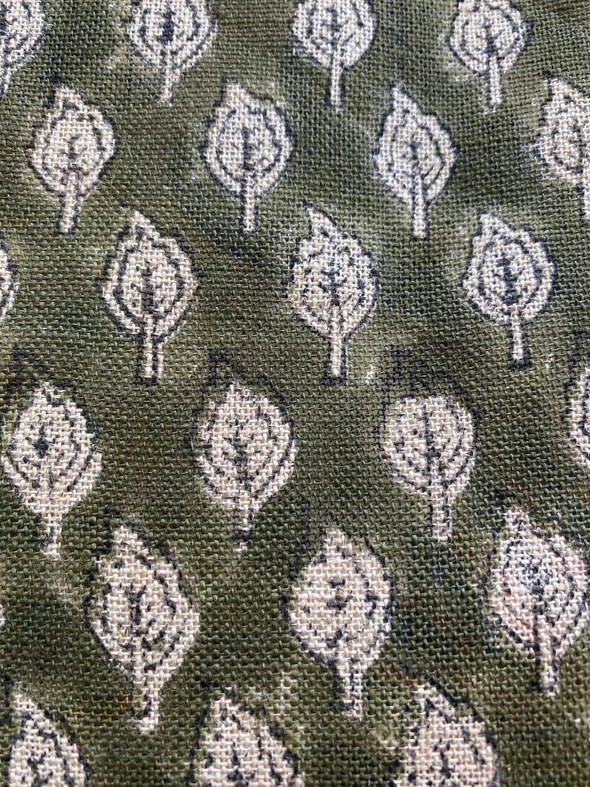 Rolly Block Printed Linen Fabric