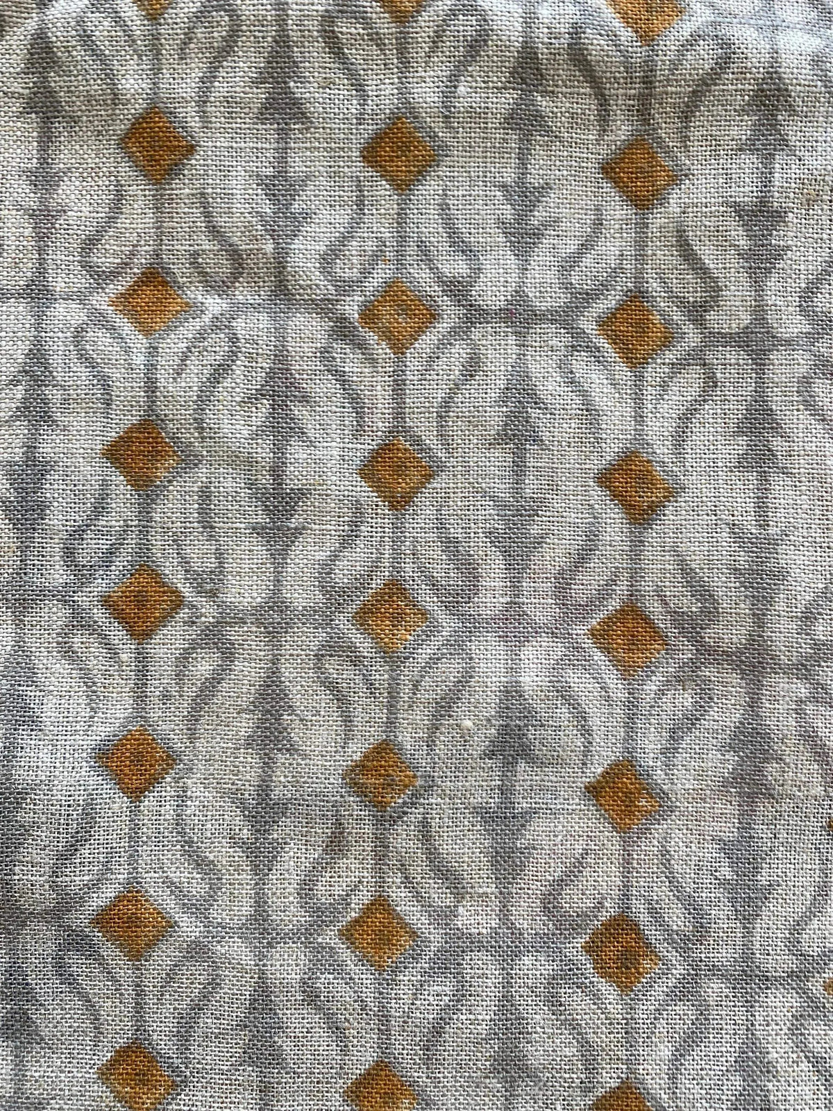 Auraflax Block Print Handloom Linen Fabric