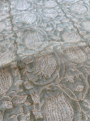 Uleira Block Print Handloom Linen Fabric