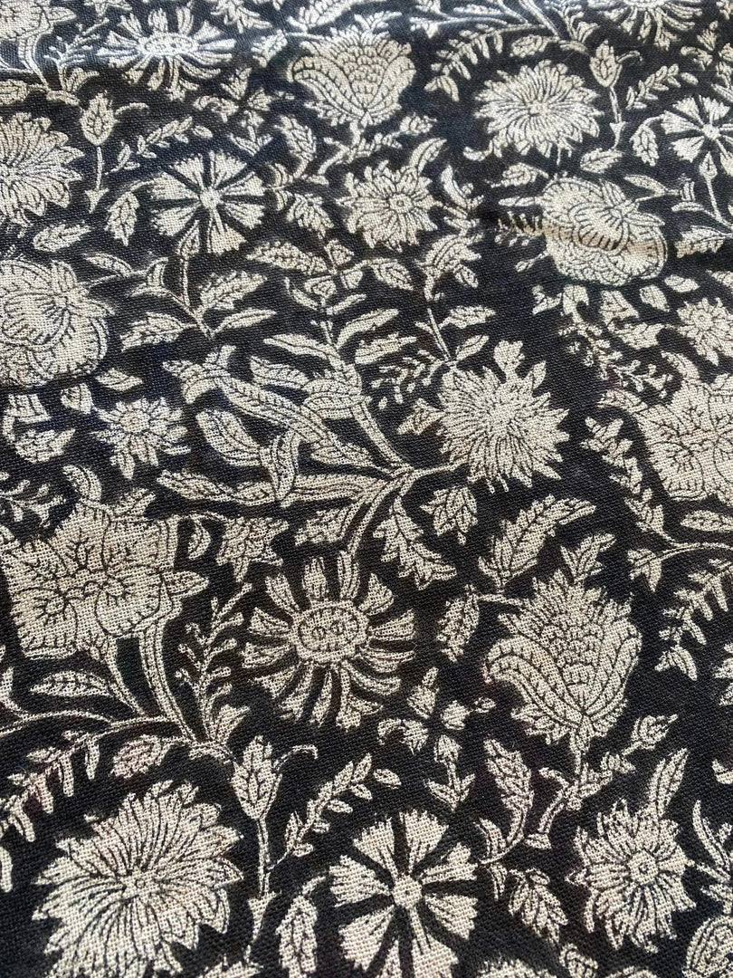 Tansari Block Print Handloom Linen Fabric