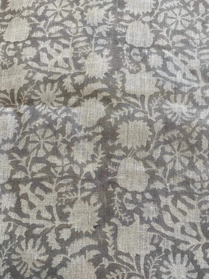 Chinnon Block Print Handloom Linen Fabric