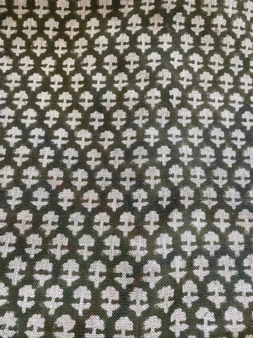 Gravina Block Print Handloom Linen Fabric
