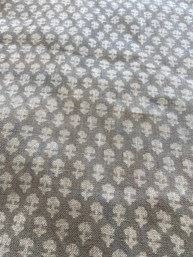 Gravina Block Print Handloom Linen Fabric