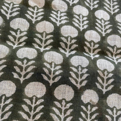 Thalor Block Print Handmade Linen Fabric