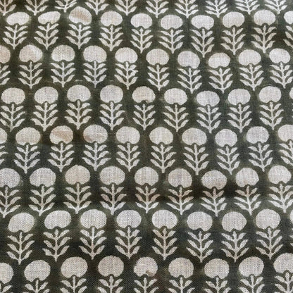 Thalor Block Print Handmade Linen Fabric