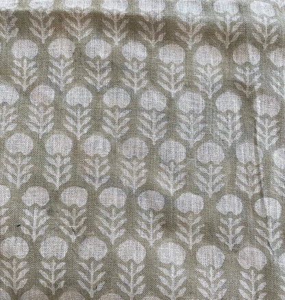 Thalor Block Print Handmade Linen Fabric