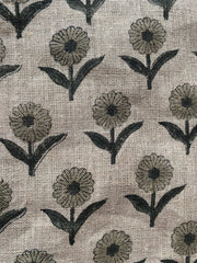 Zayrah Block Print Handloom Linen Fabric