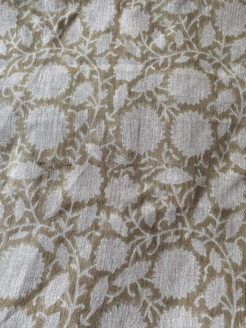Esmelle Block Print Handloom Linen Fabric