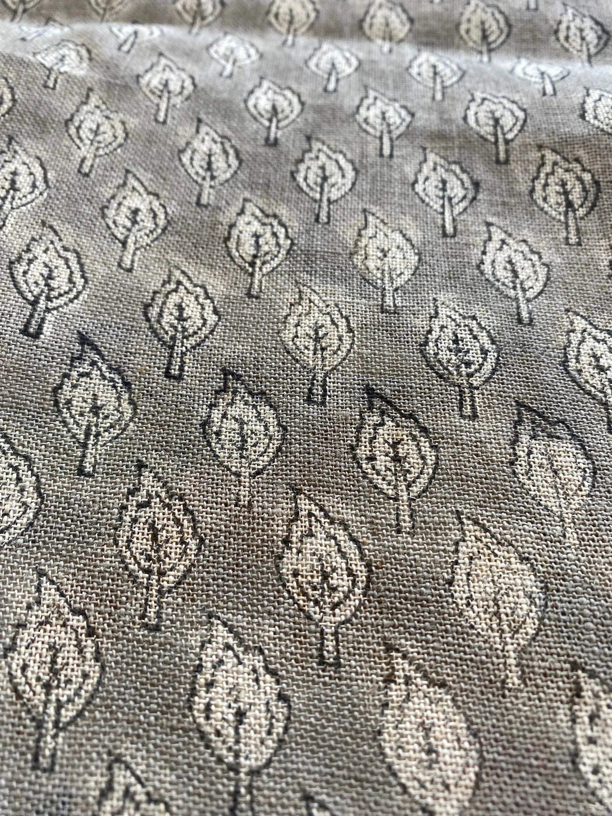 Rolly Block Printed Linen Fabric