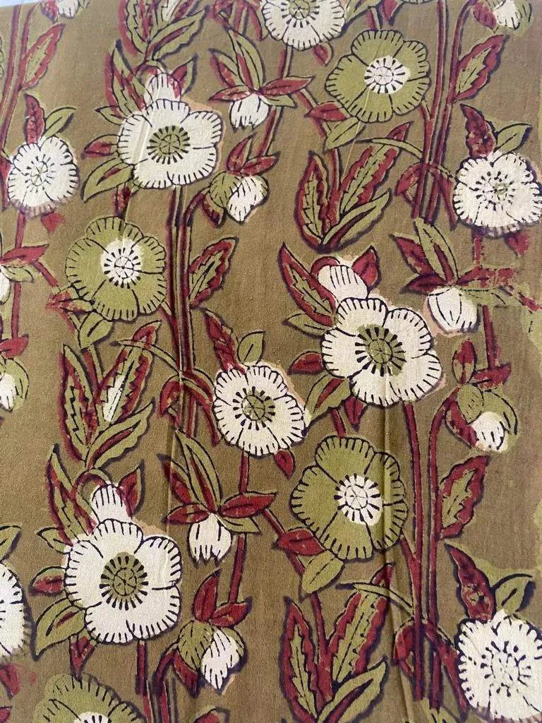 Petalyn Indian Cotton Block Print Fabric