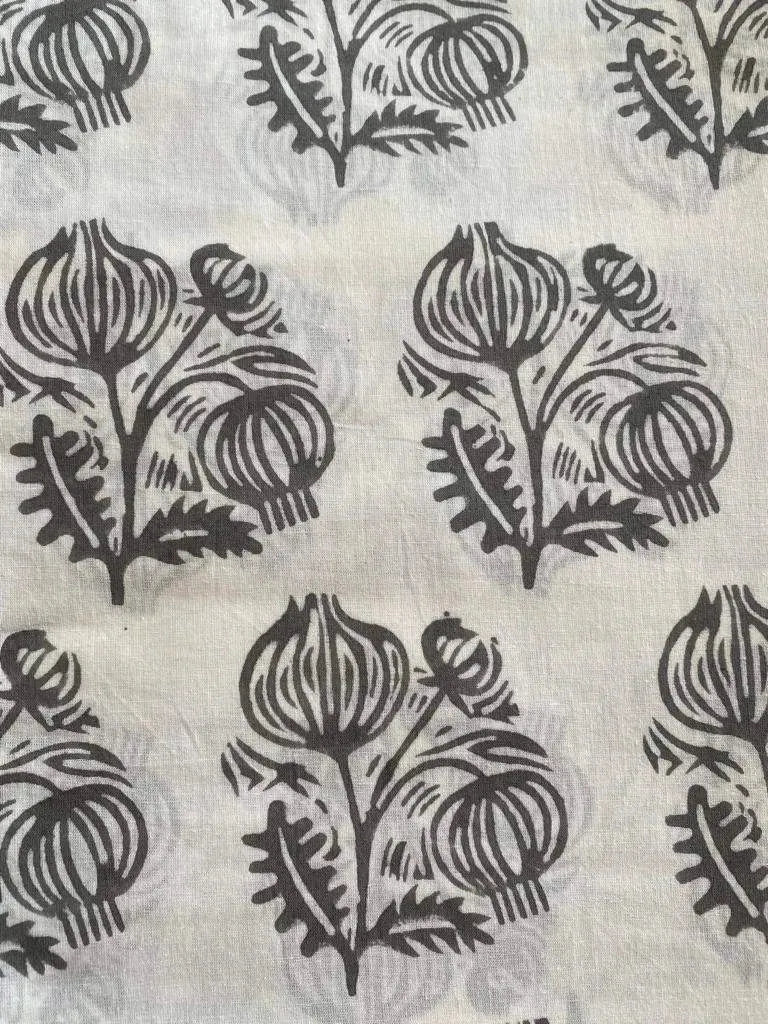 Elnor Indian Cotton Block Print Fabric