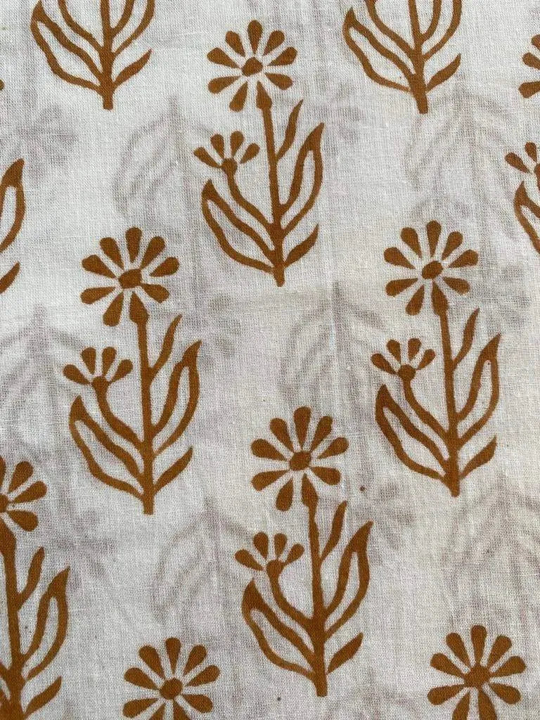 Khoral Indian Cotton Block Print Fabric