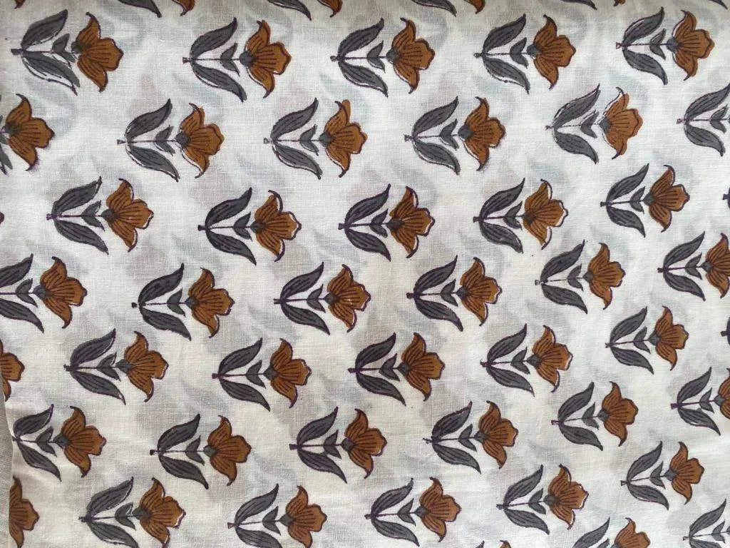 Irwyn Indian Cotton Block Print Fabric