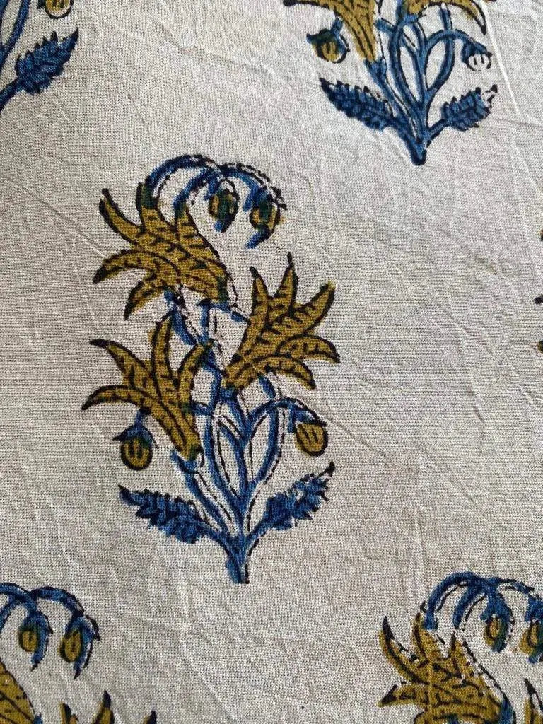 Gwylen Indian Cotton Block Print Fabric