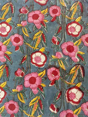 Indian Cotton Block Print Fabric by the Yard -Sewing and Quilting Fabric - Rohiyaan