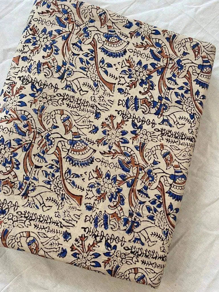 Sylphi Indian Cotton Block Print Fabric