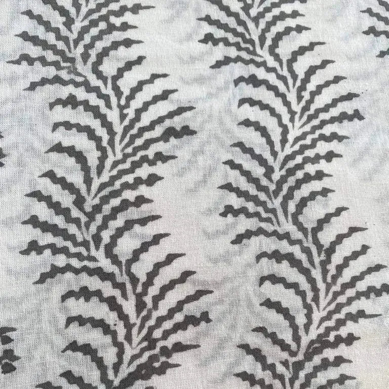 Julian Botanical Block Print Cotton Fabric