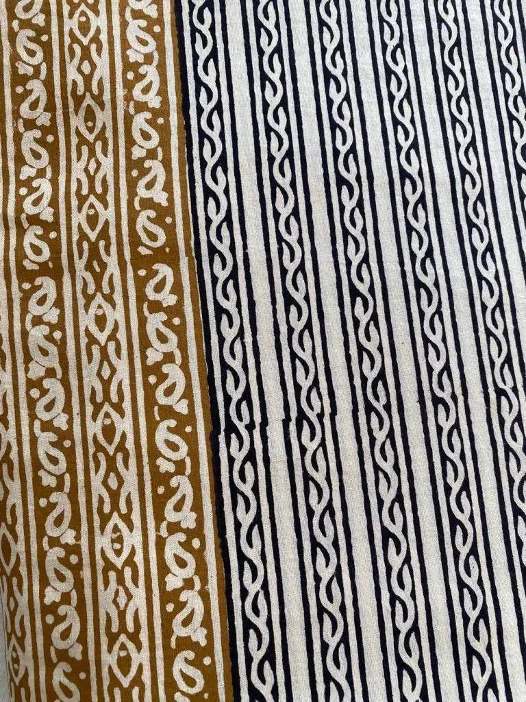 Indian Cotton Block Print Fabric by the Yard -Sewing and Quilting Fabric - Maple Village Lane