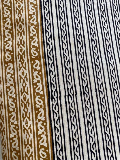 Indian Cotton Block Print Fabric by the Yard -Sewing and Quilting Fabric - Maple Village Lane