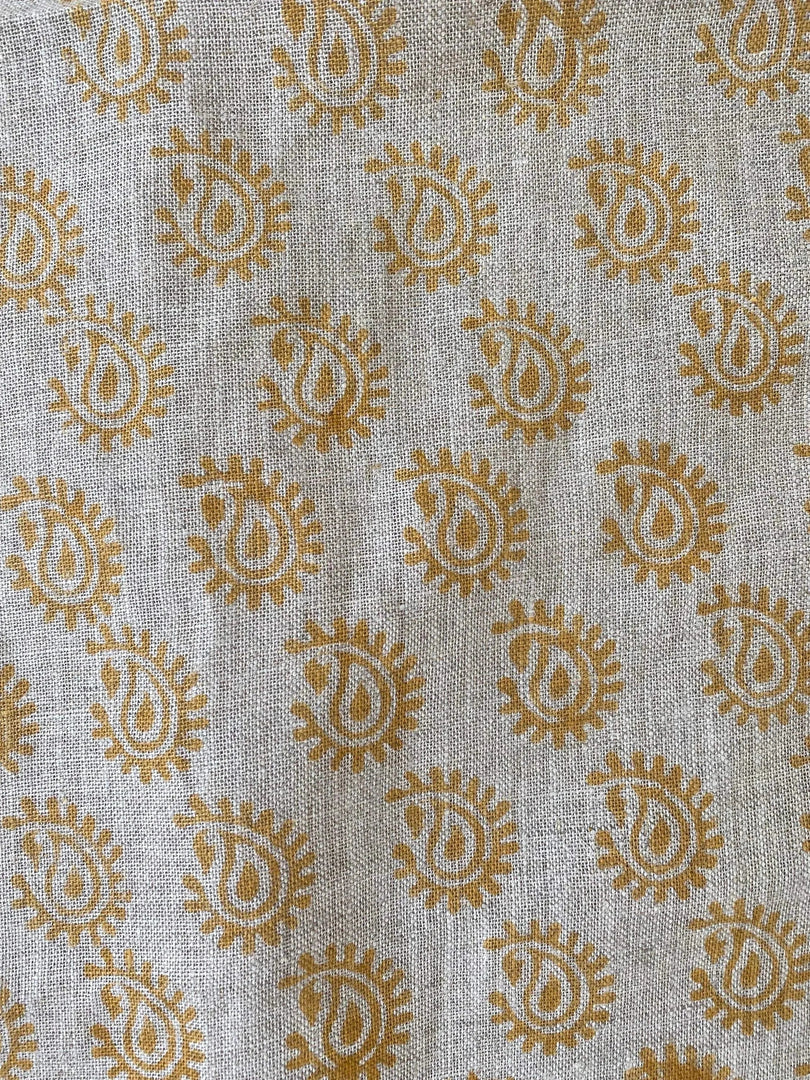 Tatulla Hand Block Print Linen Fabric