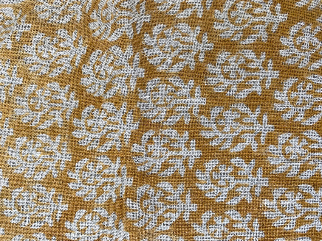Bichiya Hand Block Print Linen Fabric