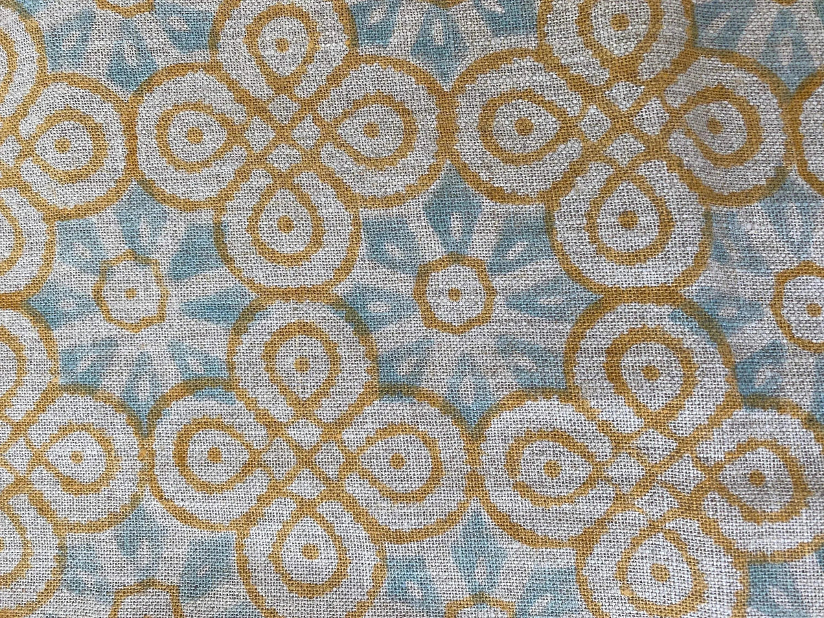 Linen fabric, Fabric by yard, Hand printed fabric, Block Print Fabric, Indian Fabric
