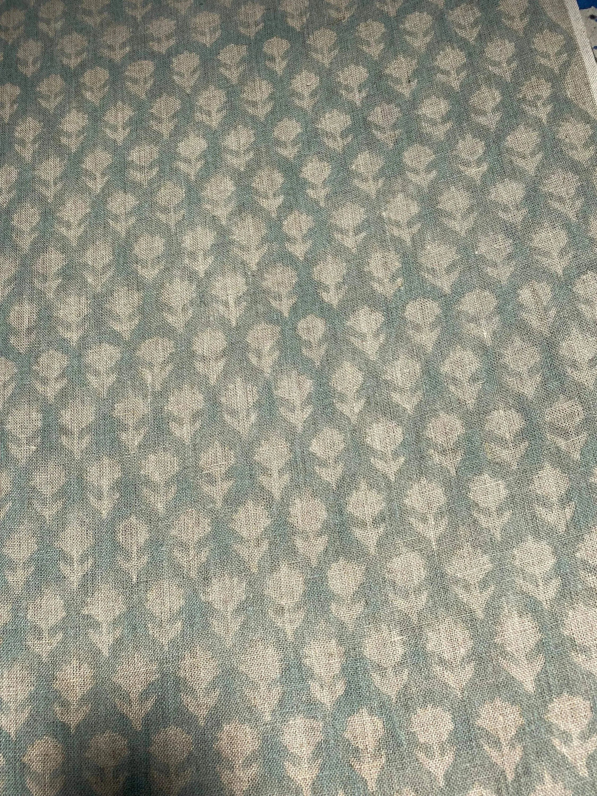 Motiffa Block Print Handloom Linen Fabric