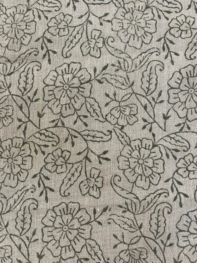 Sylpha Block Print Handloom Linen Fabric