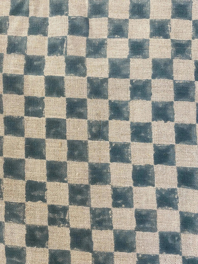 Thassa Hand Block Printed Linen Fabric