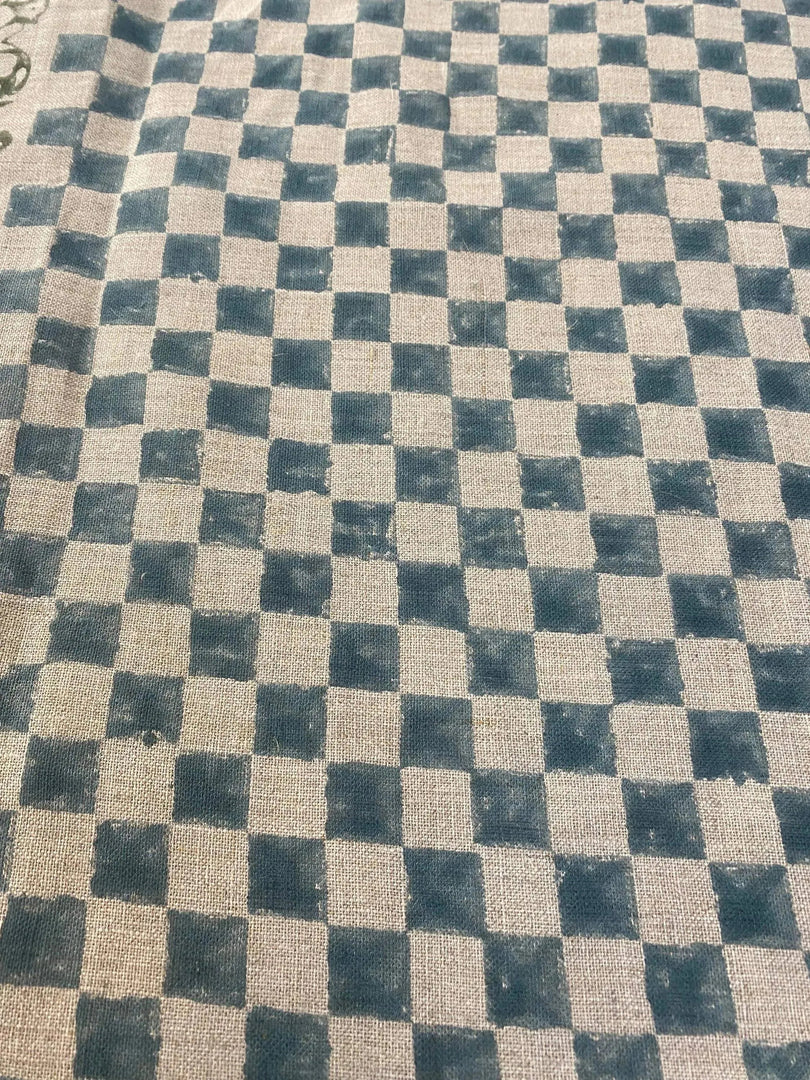 Thassa Hand Block Printed Linen Fabric