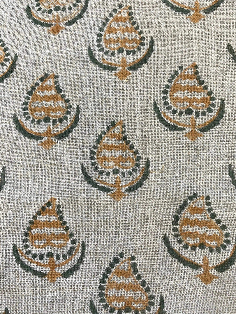 Karoutt Hand Block Print Linen Fabric