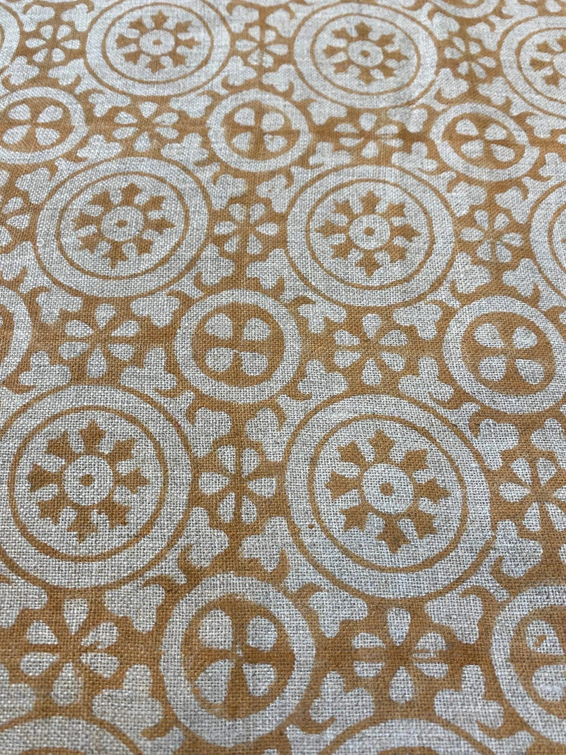 Lyressa Block Print Handloom Linen Fabric