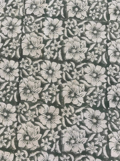 Zaffra Hand Block Print Linen Fabric