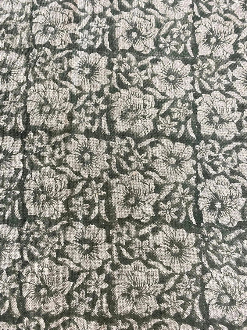 Zaffra Hand Block Print Linen Fabric