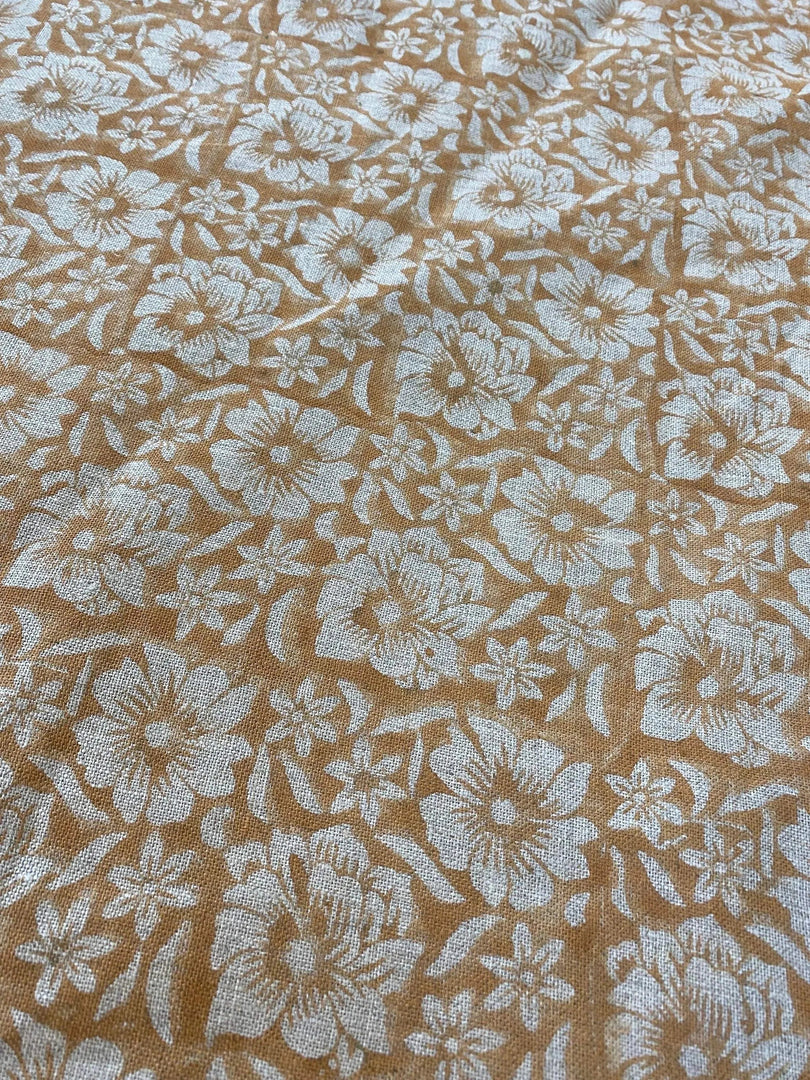 Zaffra Hand Block Print Linen Fabric