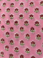 Indian Cotton Block Print Fabric by the Yard -Sewing and Quilting Fabric - Rohiyaan