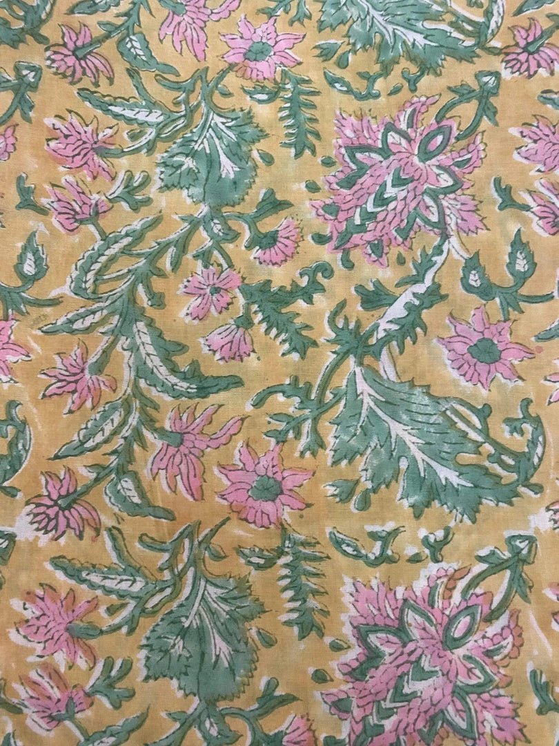 Eldros Indian Cotton Block Print Fabric