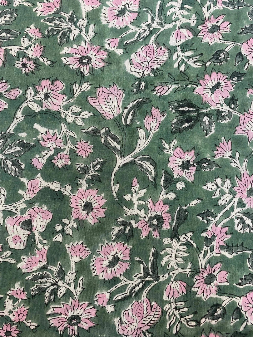 Faelra Indian Cotton Block Print Fabric