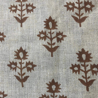 Marrowin Floral Hand Block Printe Fabric